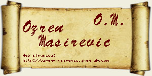Ozren Maširević vizit kartica